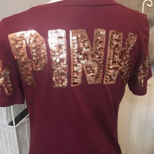 Victoria Secret sequined sort sleeve shirt